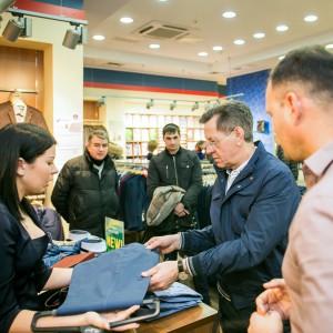 А. А. Жилкин в гостях в магазине «Андрей»